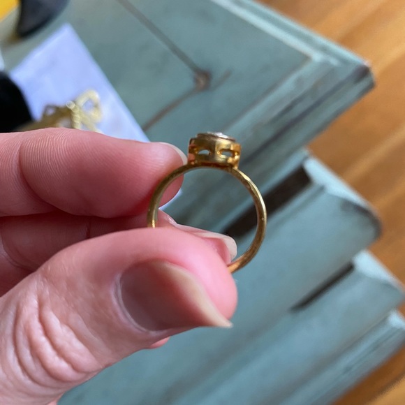 Gold plated Diamond ring - Picture 4 of 5